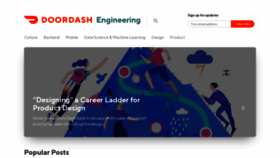What Doordash.engineering website looked like in 2019 (4 years ago)