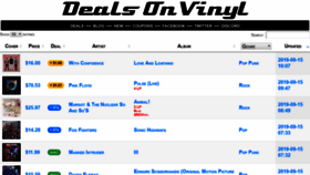 What Dealsonvinyl.com website looked like in 2019 (4 years ago)