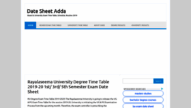 What Datesheetadda.co.in website looked like in 2019 (4 years ago)