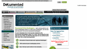 What Documentedhandicappers.com website looked like in 2019 (6 years ago)