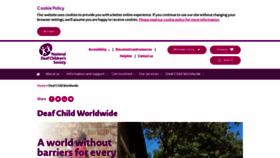 What Deafchildworldwide.info website looked like in 2019 (4 years ago)