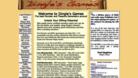 What Dinglesgames.com website looked like in 2019 (4 years ago)