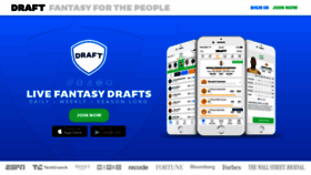 What Draft.com website looked like in 2019 (4 years ago)