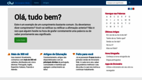 What Dicionarioweb.com.br website looked like in 2019 (4 years ago)