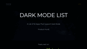 What Darkmodelist.com website looked like in 2019 (4 years ago)