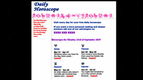 What Daily-horoscope.co.uk website looked like in 2019 (4 years ago)