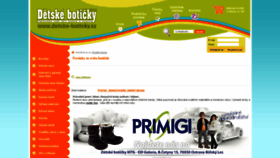 What Detske-boticky.cz website looked like in 2019 (4 years ago)
