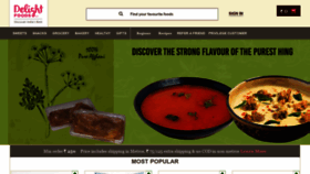 What Delightfoods.com website looked like in 2019 (4 years ago)
