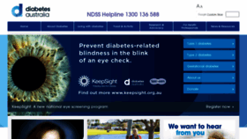 What Diabetesaustralia.com.au website looked like in 2019 (4 years ago)