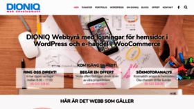 What Dioniq.se website looked like in 2019 (4 years ago)