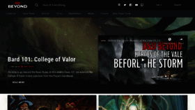 What Dndbeyond.com website looked like in 2019 (4 years ago)