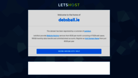 What Debsball.ie website looked like in 2019 (4 years ago)