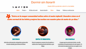 What Dormirsinllorar.com website looked like in 2019 (4 years ago)