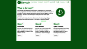 What Devcoin.org website looked like in 2019 (4 years ago)