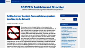 What Dobszay.ch website looked like in 2019 (4 years ago)