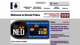 What Dorset.police.uk website looked like in 2019 (4 years ago)