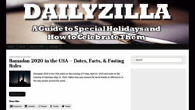 What Dailyzilla.com website looked like in 2019 (4 years ago)