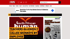 What Dailysun.co.za website looked like in 2019 (4 years ago)