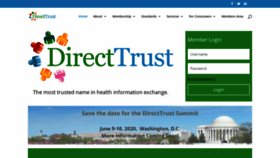 What Directtrust.org website looked like in 2019 (4 years ago)