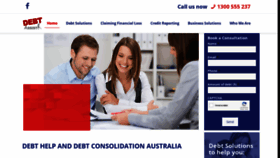 What Debtassist.com.au website looked like in 2019 (4 years ago)