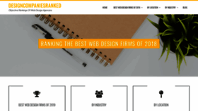 What Designcompaniesranked.com website looked like in 2019 (4 years ago)