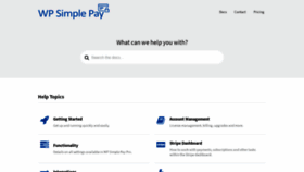 What Docs.wpsimplepay.com website looked like in 2019 (4 years ago)