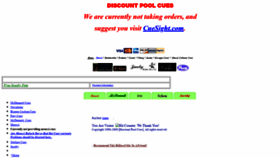 What Discountpoolcues.com website looked like in 2019 (4 years ago)