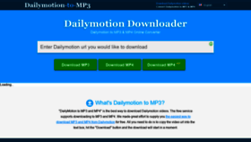 What Dailymotiontomp3.com website looked like in 2019 (4 years ago)