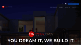 What Davilacustomhomes.com website looked like in 2019 (4 years ago)