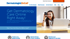 What Dermatologistoncall.com website looked like in 2019 (4 years ago)