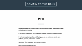 What Domaintothebank.com website looked like in 2019 (4 years ago)