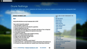 What Drunknothings.com website looked like in 2019 (4 years ago)