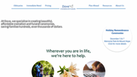 What Dovecremation.com website looked like in 2019 (4 years ago)