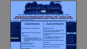 What Dreammails.net website looked like in 2019 (4 years ago)