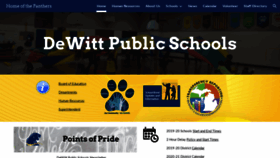 What Dewittschools.net website looked like in 2019 (4 years ago)