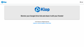 What Drive.klop.me website looked like in 2019 (4 years ago)