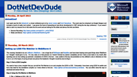 What Dotnetdevdude.com website looked like in 2019 (4 years ago)