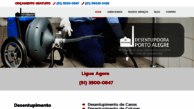 What Desentupidorapoa.com.br website looked like in 2019 (4 years ago)