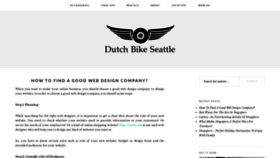 What Dutchbikeseattle.com website looked like in 2019 (4 years ago)