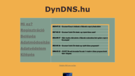 What Dyndns.hu website looked like in 2019 (4 years ago)