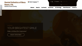 What Dentalestheticsofboca.com website looked like in 2019 (4 years ago)