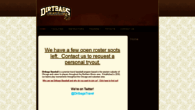 What Dirtbagsbaseball.net website looked like in 2019 (4 years ago)