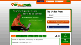 What Doyourmath.com website looked like in 2019 (4 years ago)
