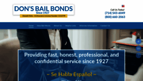 What Donsbailbonds.com website looked like in 2019 (4 years ago)