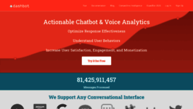 What Dashbot.com website looked like in 2019 (4 years ago)