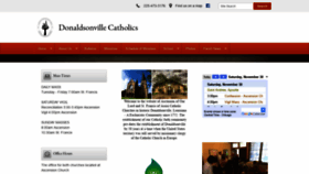 What Donaldsonvillecatholics.com website looked like in 2019 (4 years ago)