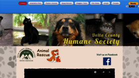 What Deltacountyhumanesociety.org website looked like in 2019 (4 years ago)