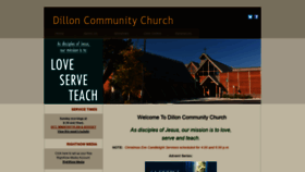 What Dillonchurch.org website looked like in 2019 (4 years ago)