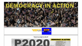 What Democracyinaction.us website looked like in 2019 (4 years ago)