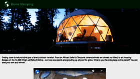What Domeglamping.com website looked like in 2019 (4 years ago)